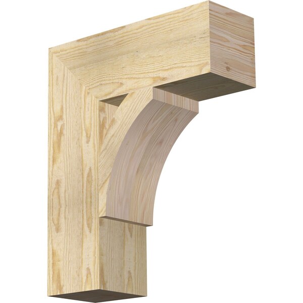 Ekena Millwork Thorton Block Rough Sawn Bracket, Douglas Fir, 6"W x 18"D x 22"H BKT06X18X22THR05RDF - main